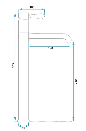 Смеситель для умывальника Rea Serra black высокий REA-B1142 Черный матовый - фото 6