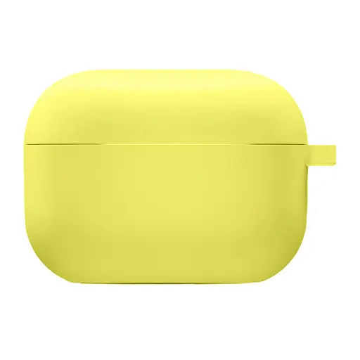 Силіконовий футляр з мікрофіброю для навушників Airpods 4 Жовтий / Bright Yellow