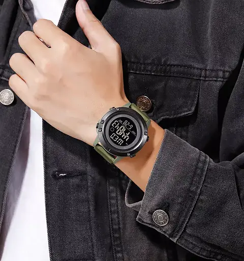Мужские спортивные часы Skmei 1508 (Зеленый с черным) - фото 8