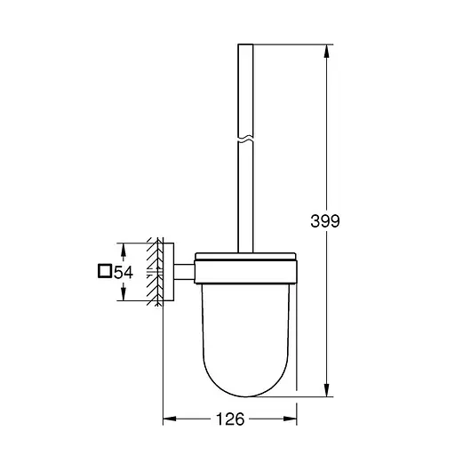 Йоржик для унітазу настінний Grohe QuickFix Start Cube 40977000, Білий - фото 2