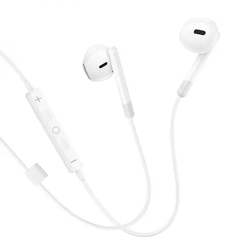 Навушники провідні вакуумні Hoco M109 з мікрофоном 3.5 мм білі - фото 4