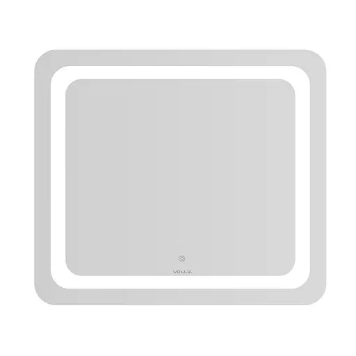 Дзеркало підвісне прямокутне 80*70см, з підсвічуванням по контуру, із сенсорним вимикачем Volle Luna Tanga 1648.52128700, Білий матовий - фото 1