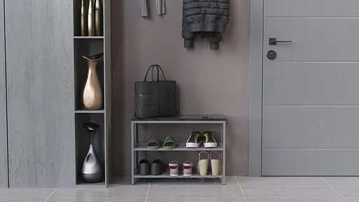 Банкетка универсальная Слайм 45x63x26 серый ДСП Сосна Кембра 16мм FRD-104084 - фото 3