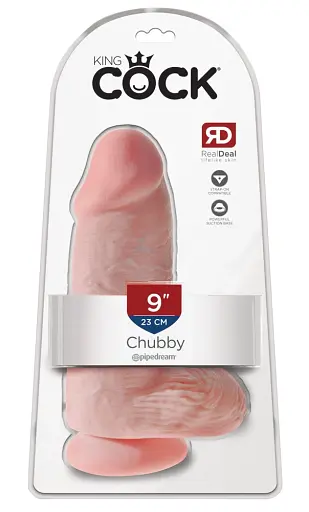 Фалоімітатор King Cock Chubby Light 24.5 см тілесний - фото 4