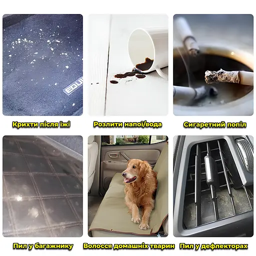 Автомобільний пилосос від прикурювача 12V з насадками 5 шт. ZY-2021. 120 Вт. + Подарунок Сумка-чохол - фото 15