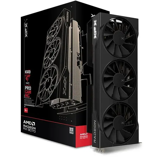 Видеокарта XFX AMD Radeon RX 9070 16GB Swift Triple Fan Gaming Edition OC (RX-97SWFB3B9) (GDDR6, 256 bit, PCI-E v5.0 x16) - фото 5