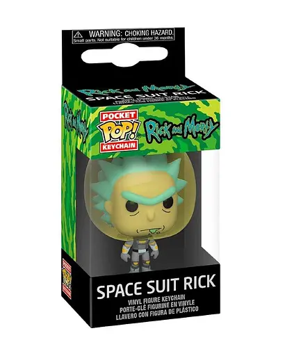 Брелок Рик и Морты Рик в скафандре Rick and Morty Funko Pop Space suit 4 см RM SR 689 - фото 3