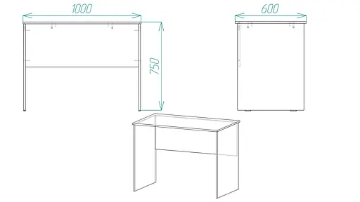 Компьютерный стол Алессандро Ferrum-decor 750x1000x600 ДСП Белый 16 мм (FRD-104710) - фото 4