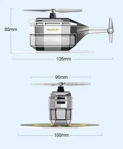 Ароматизатор автомобільний Вертоліт М1 на сонячній батареї - фото 4
