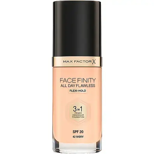 Тональная основа Max Factor Facefinity All Day Flawless 3 в 1 тон 42 (Ivory) 30 мл - фото 1