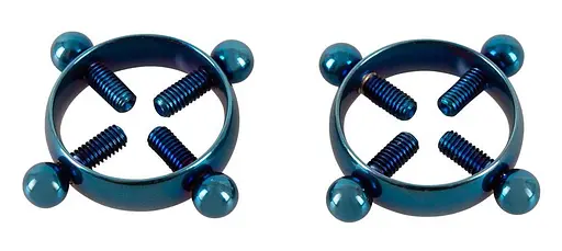 Затискачі на соски Bad Kitty Nipple Jewellery синій - фото 2