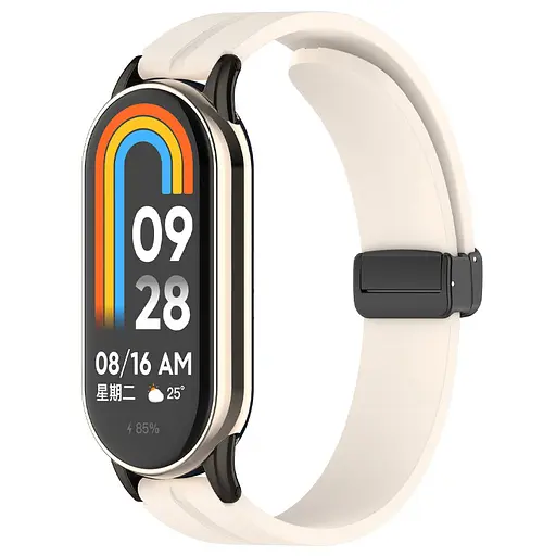 Ремешок Line Magnetic для Xiaomi Mi Band 9/8/10 Бежевый / Beige