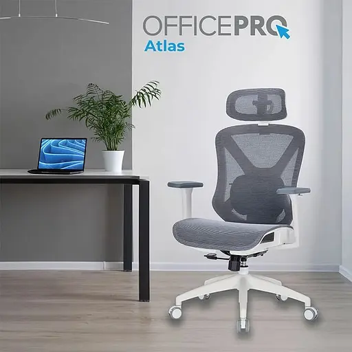 Крісло офісне Officepro Atlas OC630-W-DG-DG White/Dark Gray (OC630-W-DG-DG) - фото 17