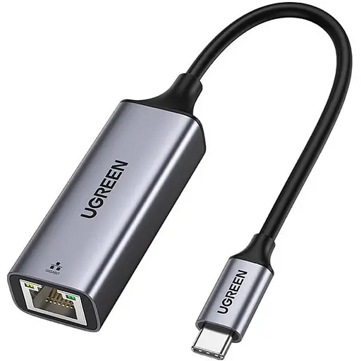 Перехідник Ugreen USB 3.1 Type-C Ethernet RJ45 1000 Mb CM199 Сірий