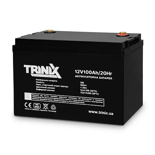 Аккумуляторная батарея Trinix 12V100Ah/20Hr AGM 12В 100Ач свинцово-кислотная (44-00047) - фото 5