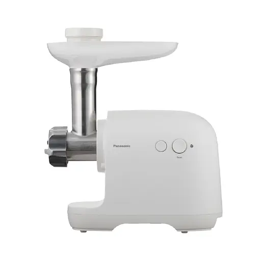Panasonic Мясорубка, 1700Вт, 3кг/мин, 3 решетки, насадка для кеббе, пластик, белый - фото 3
