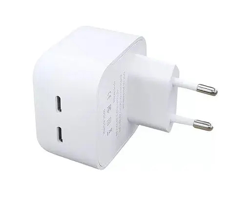 Зарядний пристрій адаптер живлення 35 W Dual USB-C Port Compact Power Adapter (MNWM3) - фото 2