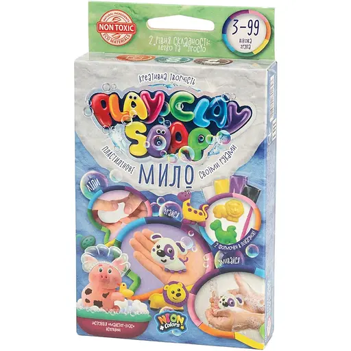 Набір креативної творчості Пластилінове мило Danko Toys Play Clay Soap Цуценя 4 кольори PCS-02 - фото 1