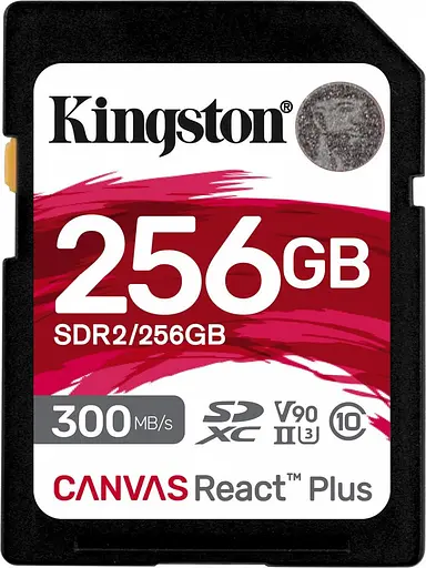 Карта пам'яті Kingston 256 GB SDXC Class 10 UHS-II U3 Canvas React Plus (SDR2/256GB) - фото 1