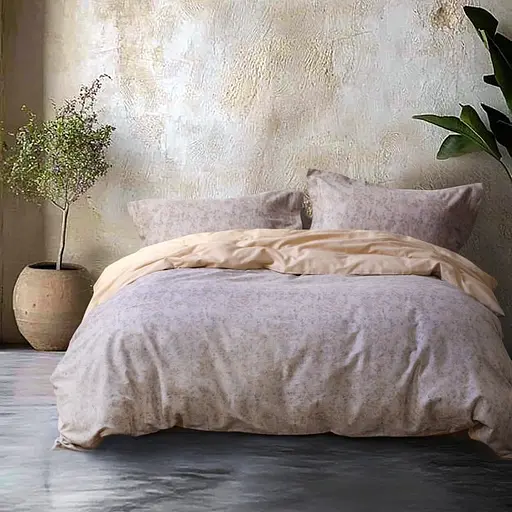 Постельное белье Lotus Home Menya сатин евро песочное (svt-2000022346559) - фото 2