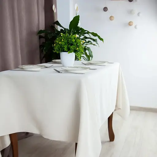 Скатерть ТЕП Aquastop водоотталкивающая Milky White 150x150 см (С-04222_30305) - фото 1