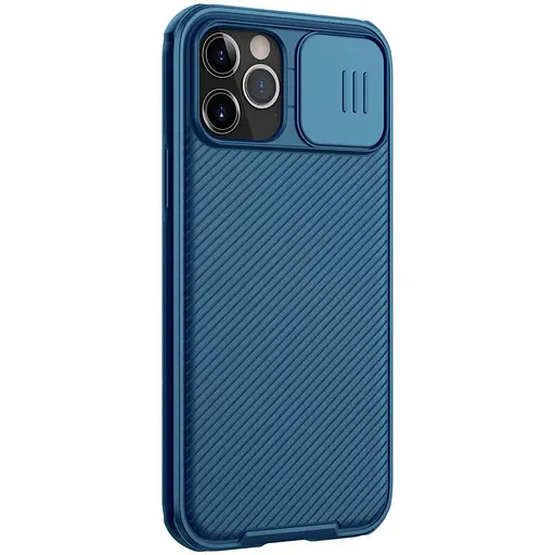 Карбоновая накладка Nillkin CamShield Pro для Apple iPhone 13 Pro Max 6.7 Blue - фото 3