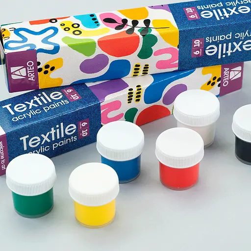 Набор акриловых красок для росписи тканей Colors 6×10 мл Arteo - фото 3