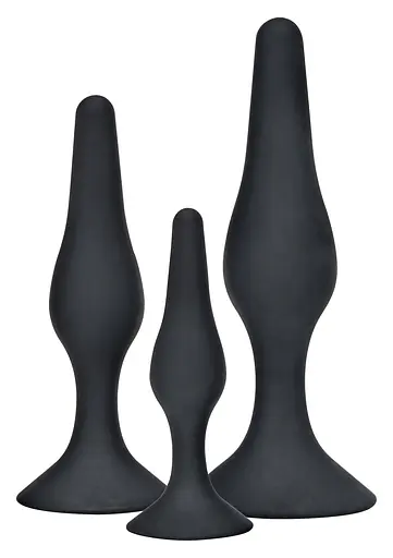 Набір анальних пробок TOYJOY Curvy Companions Kit 3 шт. (чорний)