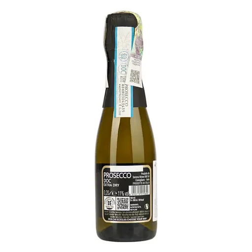 Вино игристое Terra Serena 1881 Prosecco Spumante DOC Treviso, сухое белое, 11%, 0,2 л - фото 3