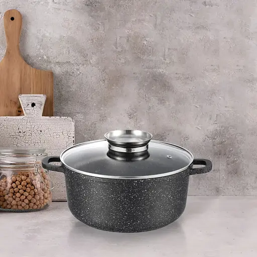 Кастрюля Gusto GT-2404-20 покрытие Marble 20 x 8.5 cм 2.3 л (146301) - фото 2