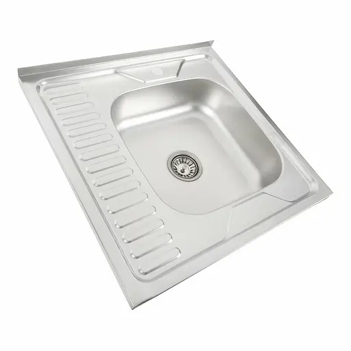 Кухонная мойка из нержавеющей стали Valeso декор 6060 R (0,7/160 мм), Decor - фото 2