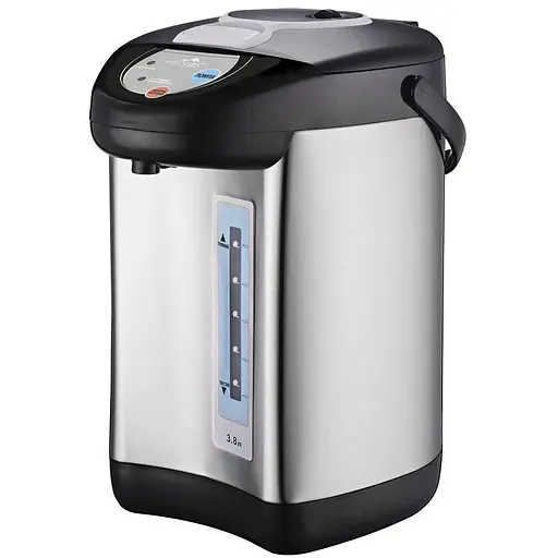 Термопот Monte MT-1860 серебристо-черный 900W 3.8 л емкость из нержавеющей стали шкала уровня воды три способа подачи воды 