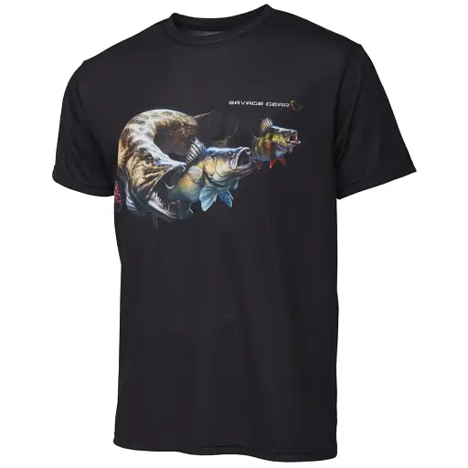 Футболка Savage Gear Cannibal T-Shirt L Black - фото 1