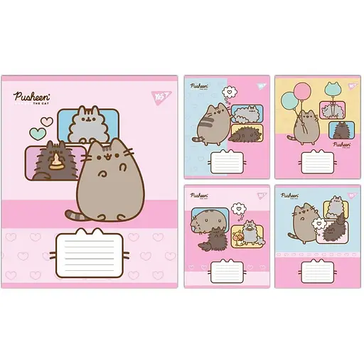 Зошит учнівський "Pusheen Funny" Yes 767604 12 аркушів 1 шт. в асортименті - фото 1