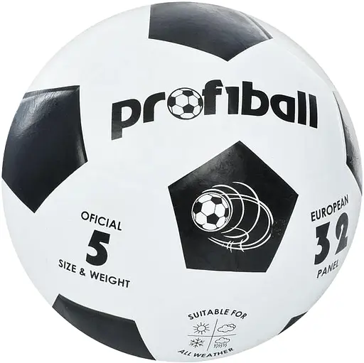 М’яч футбольний, 400 г, гума, гладкий, розмір №5 (В асортименті)