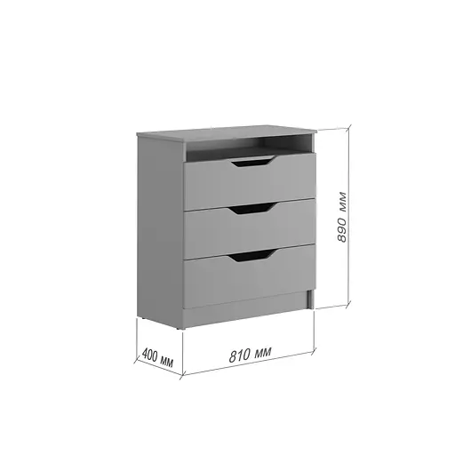 Комод в спальню MebelStar 800 Лилу 81x40x89 см Серая мышка (MBS-1343) - фото 4
