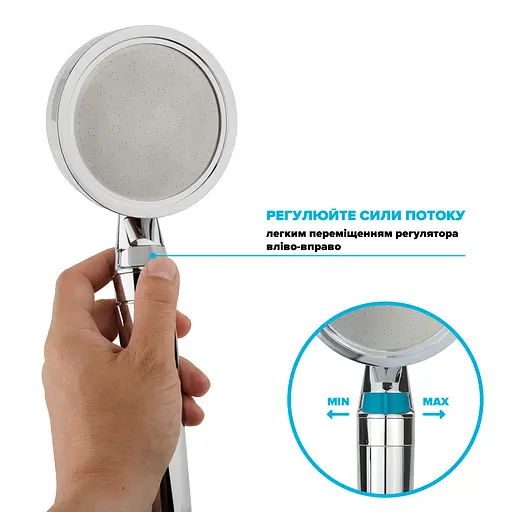 Водосберегающая душевая лейка Drop SPA1F-NANO100 с Nano SPA потоком - Экономия 66% - фото 5