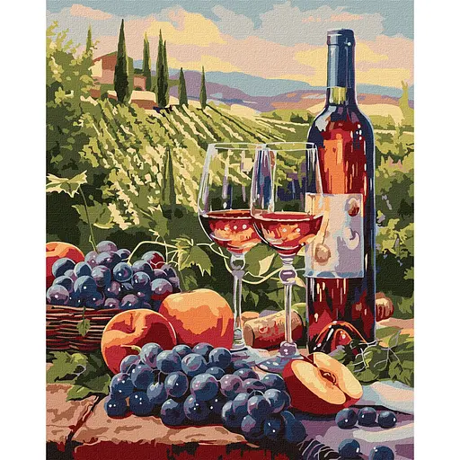 Картина по номерам "Фруктовое вино" Идейка KHO5702, 40х50 см - фото 1