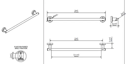 Тримач для рушника Sonia TP 500 мм 116805 Хром - фото 3