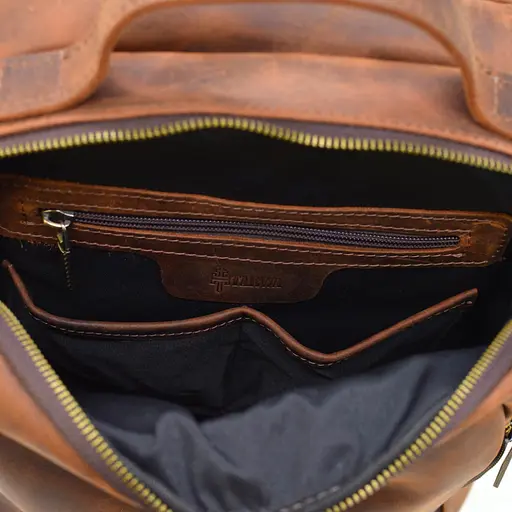 Чоловічий шкіряний рюкзак TARWA 30х40х17 см sum0026639 - фото 2