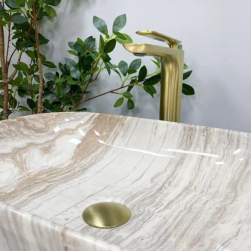 Умивальник VBI Ravenna travertine glossy накладний VBI-011204 - фото 6