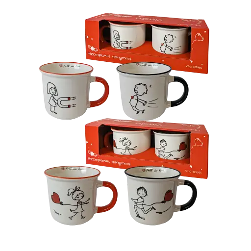 Набір чашок Vittora Нестримні почуття 355 мл 2 шт. (147439) - фото 2