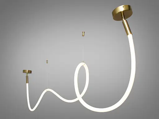 Стильна світлодіодна люстра шланг потужністю 28W, бронза - фото 2