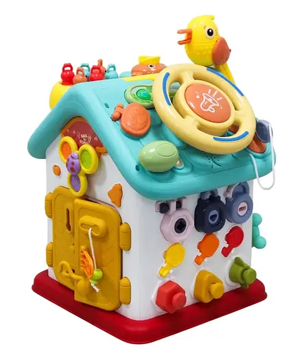 Бизиборд-домик 62638 "WToys" Развивающий игровой центр с озвучкой на украинском языке