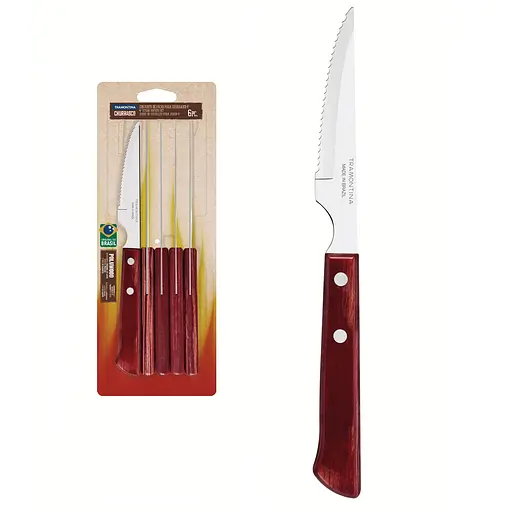 Набор ножей для стейка TRAMONTINA Barbecue Polywood, 101.6 мм (6747188)