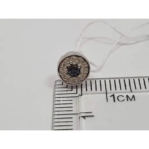 Срібні пуссети Vegas з фіанітами. 20206Р СИН - фото 4