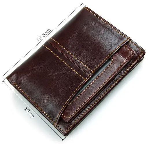 Мужской кожаный кошелек Vintage 9.5x12.5 см acs0015360 - фото 2