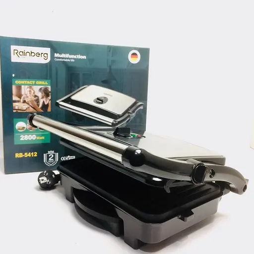 Прижимной контактный домашний электрогриль Rainberg RB-5412 2800 Вт для дома - фото 4