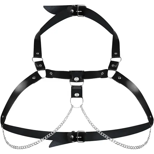 Женская портупея из натуральной кожи Art of Sex - Virginia, цвет Черный, размер L-2XL