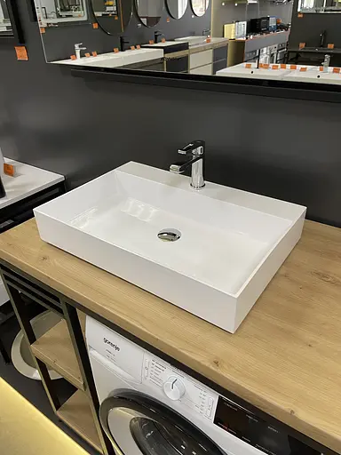 Раковина Adamant умывальник SLENDER искусственный камень прямоугольная - фото 3